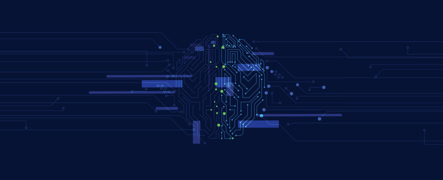 Abstract network and artificial intelligence background
