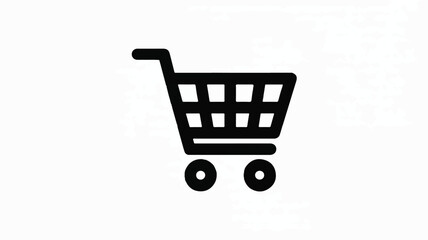 shopping cart icon on white background © MDMOTIUR