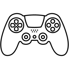 cartoon illustration outline of a game controller  © GOOKKIK