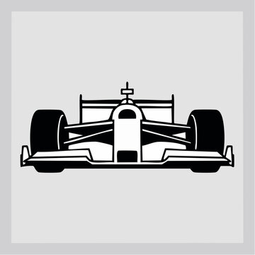 Formula 1 Racing Car Front View Icon