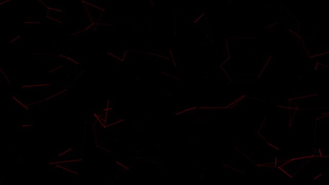 Mysterious Patterns in the Dark: A mesmerizing and enigmatic display of intertwined red lines dances against an inky black canvas, inviting the viewer to lose themselves in this abstract.