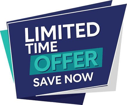 bold limited time offer sale banner with save now call to action