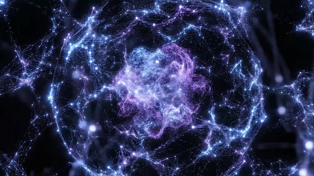 Abstract network in space emphasizing modern aesthetics and minimalist design