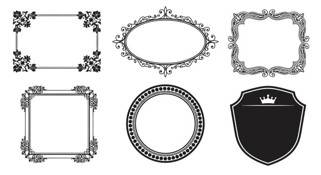 Elegant Decorative Frames and Borders Collection - Vintage Ornate Design Elements