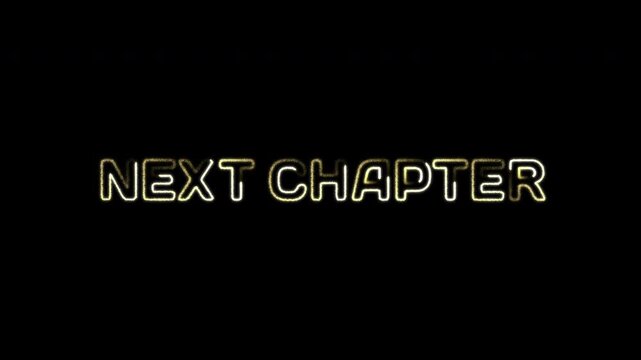 Gold Particle Text Animation Reading Next Chapter