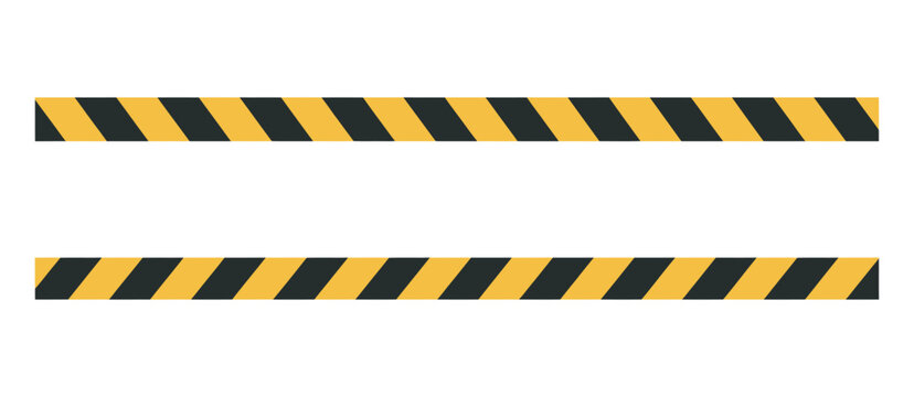 Warning Hazard Stripe Tape, black yellow caution safety border, diagonal striped danger pattern, industrial security marking, clean vector design