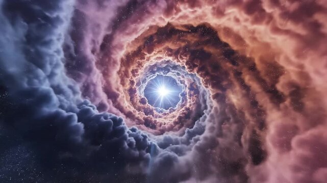 Spiral galaxy with bright center ideal for sleek commercial backgrounds and title sequences