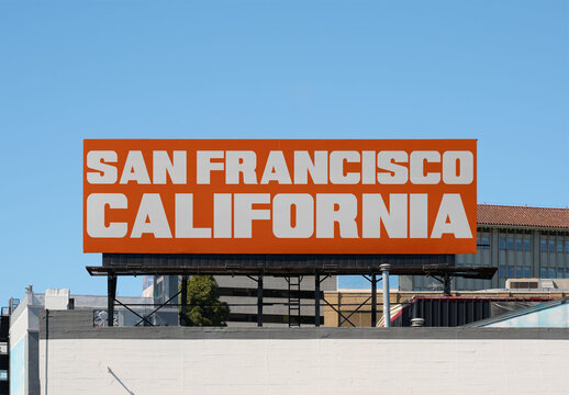 Mockup Design for Urban Poster Billboard Display in San Francisco.