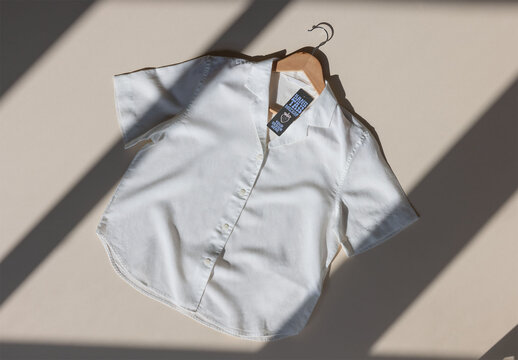 Mockup Template of a Kid's Shirt Hang Tag Design