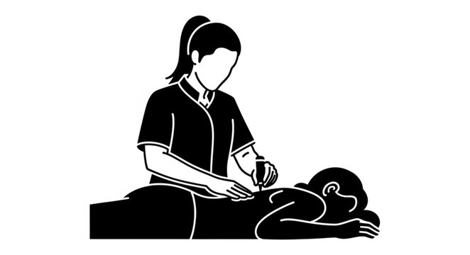 Woman Receiving Massage Therapy for Relaxation and Wellness.