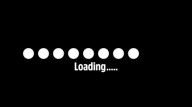 Bright progress bar animation filling on black background. Clean loading indicator ideal for download progress, web UI, apps, and motion graphics.