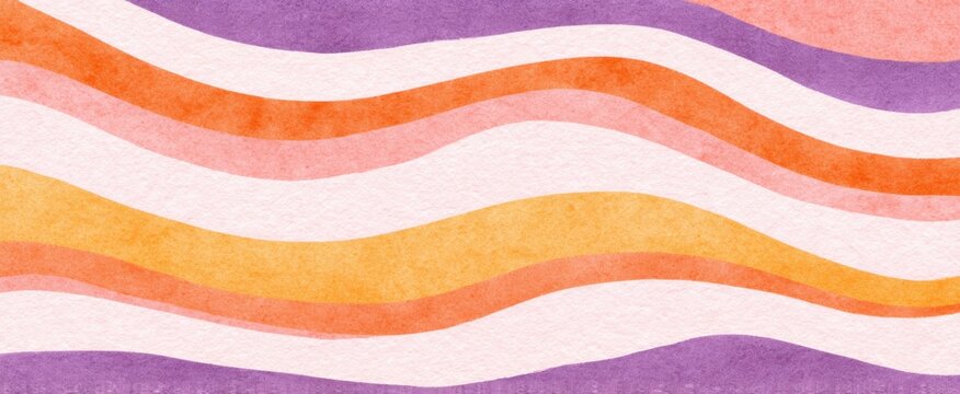 Vibrant watercolor background frames with gentle pink and orange waves perfect for Easter and birthday designs