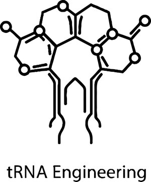 tRNA Engineering Molecular Structure Vector Illustration