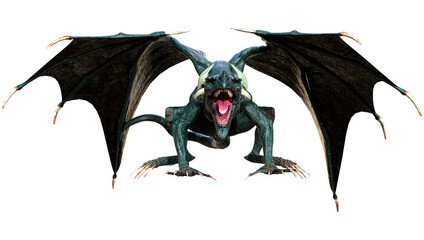 Fototapeta premium 3D Rendering Fairy Tale Dragon on White
