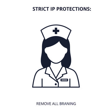 Nurse in Medical Uniform Illustration.