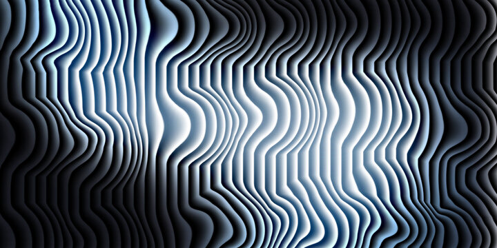 Abstract Wavy Lines Overlay with Blue and Gray Tones, Flat Design