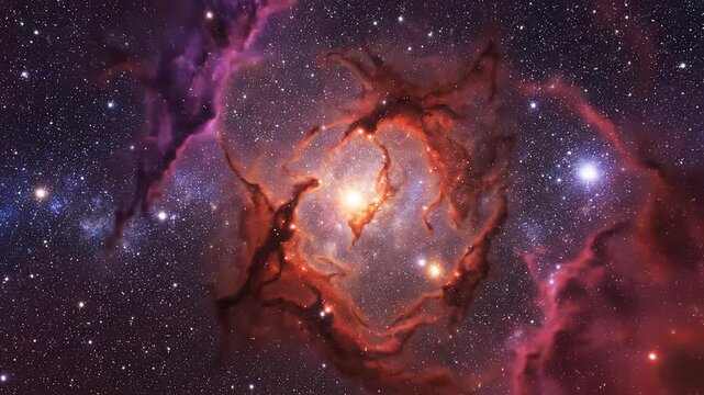 Cosmic nebula with stars symbolizing exploration and the great outdoors