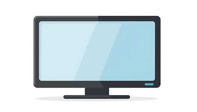 Modern Flat Screen Monitor Display Icon.