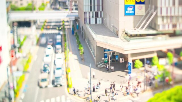 東京・ニコタマ　タイムラプス　シフトレンズ逆アオリ