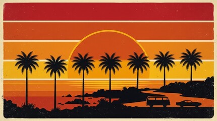 Obraz premium California bumper sticker for holidays memory