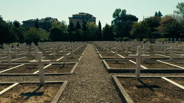Peaceful Cemetery View Symbolizing Memorial Day Remembrance