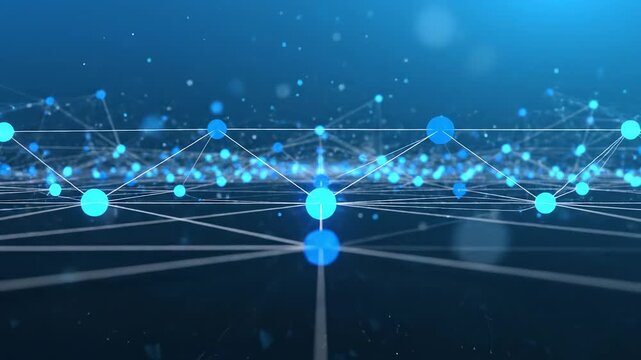 Abstract network of connected nodes perfect for IT presentations and tech marketing