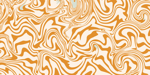 Obraz premium Liquid sweet caramel colored texture . Retro waves vector background