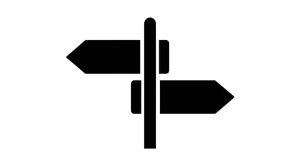 directional signs, black arrows, signpost icons, navigation symbols, vector graphics © PRITOMKUMARSEN