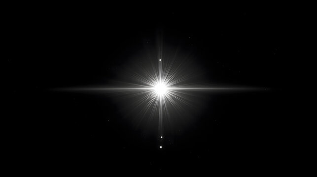 Extreme minimalism showing bright star light illuminating pure deep pitch black void creating an inspiring peaceful feeling of hope