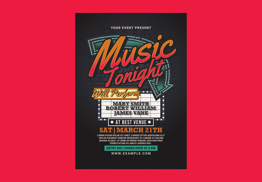 Live Music Neon Sign