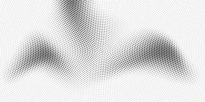 Abstract geometric black and white deco art halftone hexagone  and triangle print pattern