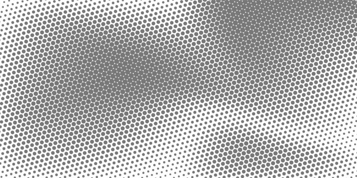 Abstract geometric black and white deco art halftone hexagone  and triangle print pattern