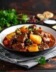 Fototapeta premium Frankreich – Boeuf Bourguignon