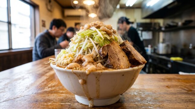 Extra large portion ramen