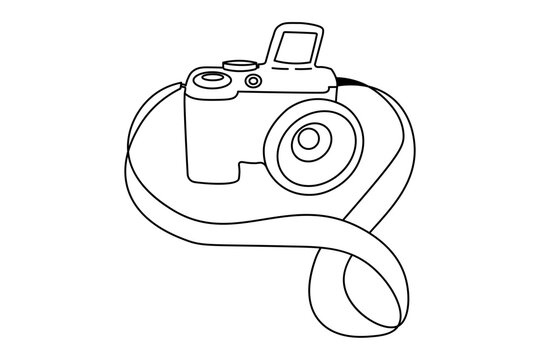 Camera Illustration Minimal Line Art Photography Object Outline