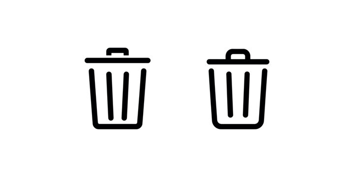 Trash can icon symbol illustration on white background for delete and recycle bin concepts.