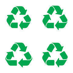Obraz premium Recycle symbols arranged in a grid pattern represent a commitment to environmental sustainability and responsible waste management practices for a greener future.