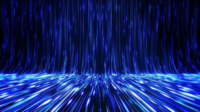 4K Futuristic technology abstract Deep cyber stage waves lights, digital award Art waving lines vivid lines network, big data, data center, server, vj, internet, speed. Spectrum vibrant colors, laser