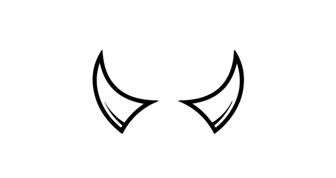 Devil horns icon vector illustration