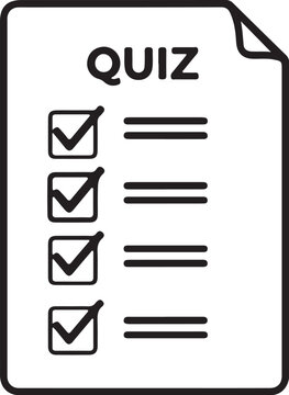 flat design quiz icon with four correct answers on mobile screen mockup