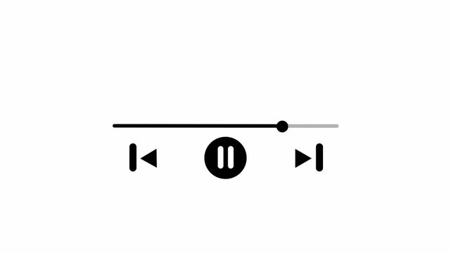 Music Player button animation, Play or pause button animation.