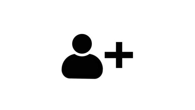 Profile with checkmark icon. Accept new user. Add user. Delete user.contact with add friend icon man profile animated .