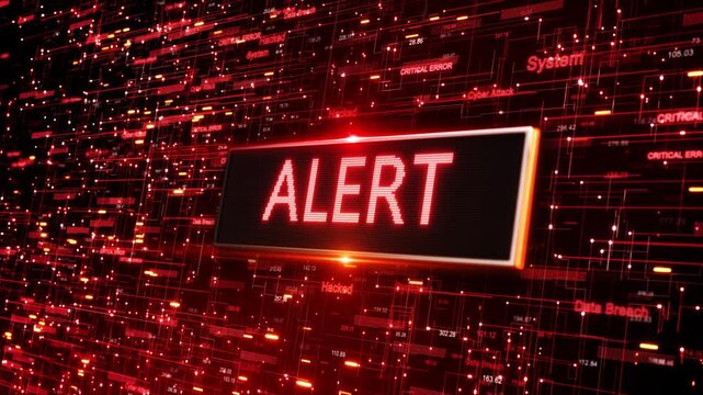 Virus alert warning digital screen red danger glitch futuristic environment, Warning system software detection Emergency warning notification Virus Spyware, Malware Malicious Cyber security cybercrime