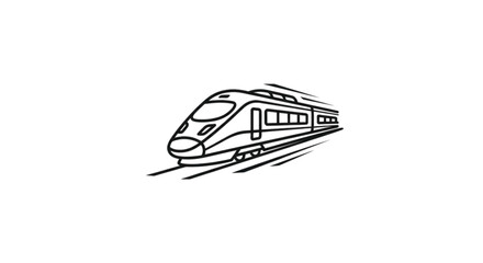 High speed modern aerodynamic passenger train vector image traveling on rails for efficient intercity transportation and sustainable rapid public transit systems travel concept © Muhammad