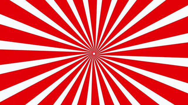 Radiating stripes pattern with red and white. Vibrant radiating stripes pattern design. Abstract radiating stripes pattern for graphic and background visuals.