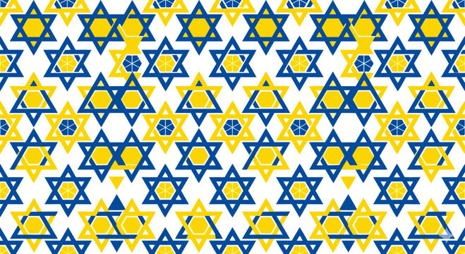 Star of David grid interlocked Star of David tiles pattern