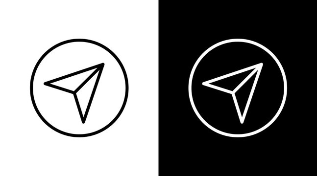 Direct Message White Icon Set Design