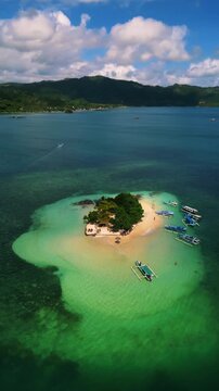 Gili Kedis Tiny Heart Shaped Desert Island with Crystal Clear Water in South Lombok