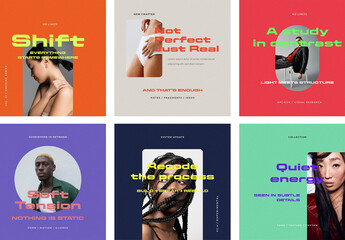 Bright & Bold Social Media Post Layouts