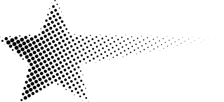 Dotted Halftone Star Shape
